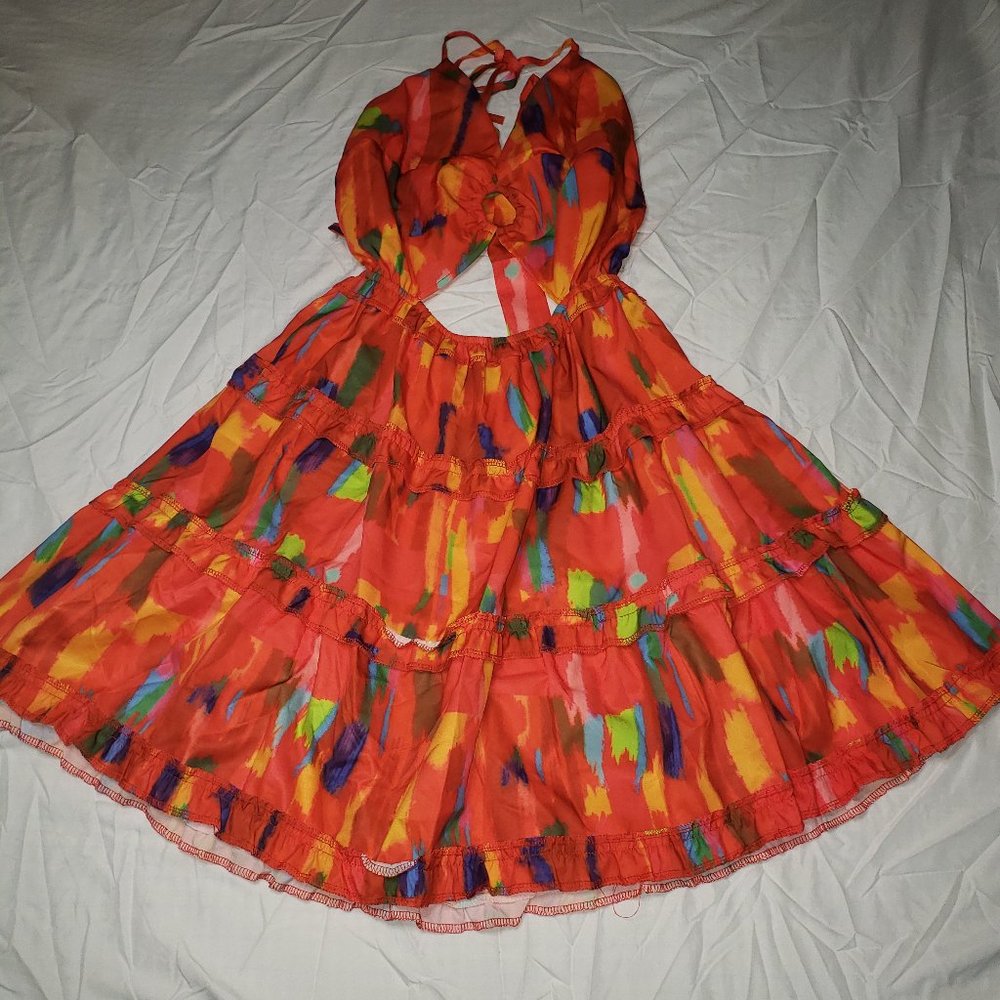 Cami Deep-V Floral Print Dress